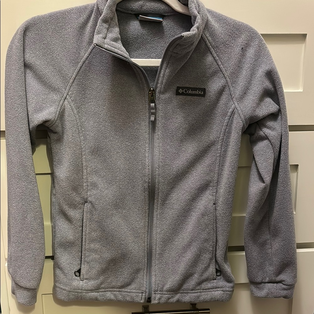 Columbia Gray Full-Zip Fleece Jacket, M